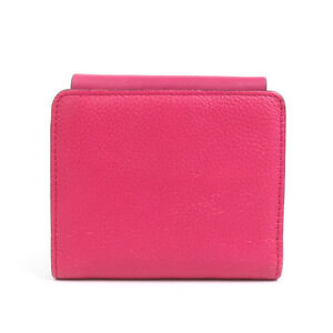 Chloe leather pink bi fold wallet